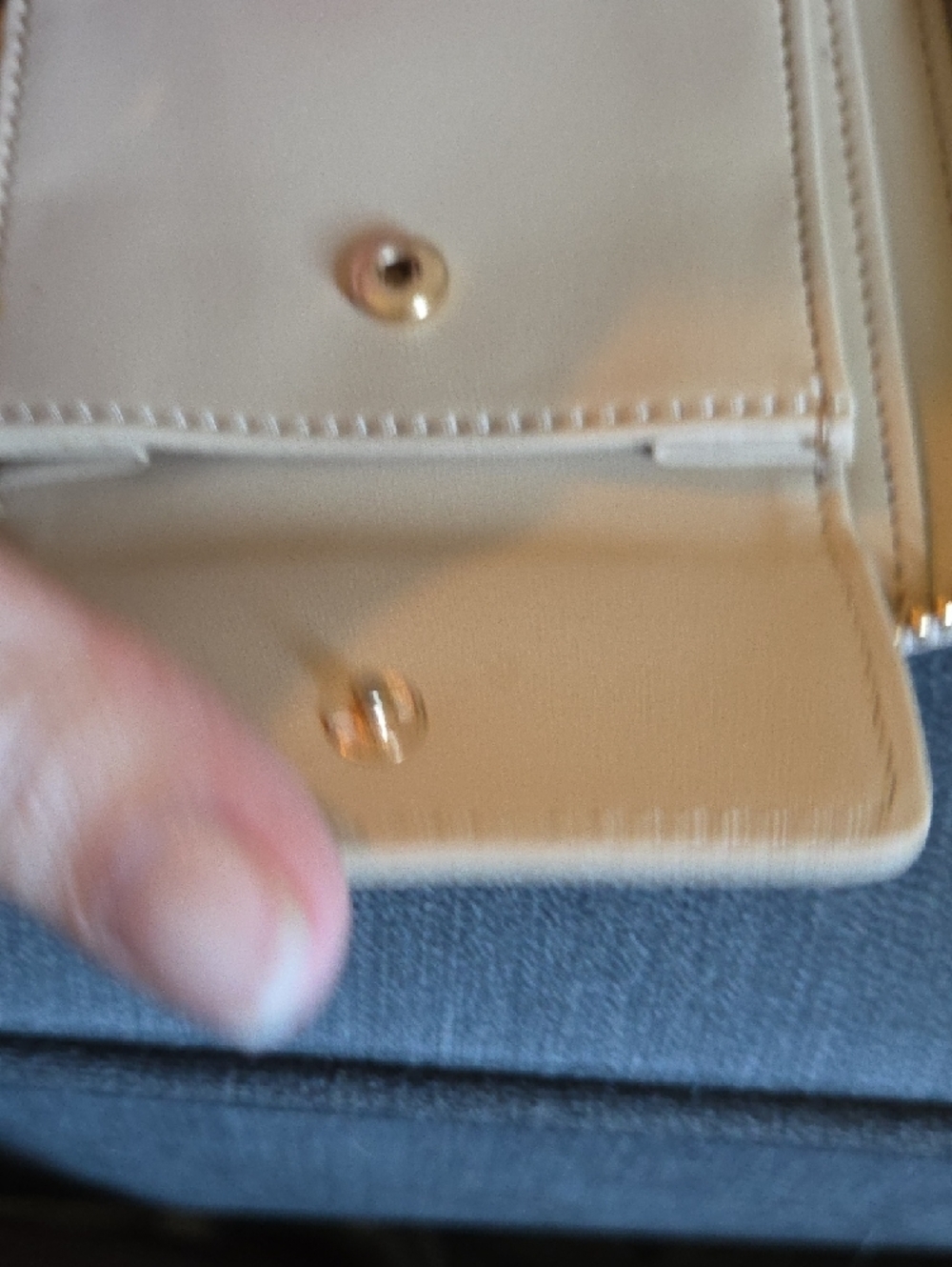GUESS Taupe Monogram Zip Wallet with Gold Logo - Picture 7 of 8